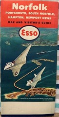 Vintage Esso Map of Norfolk, Portsmouth, Hampton, Newport News & Visitor’s Guide