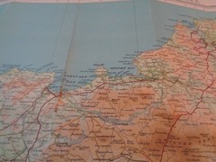 Bartholomew’s Cloth Contoured Maps 1930 -50s Half Inch Map Pembroke no 11