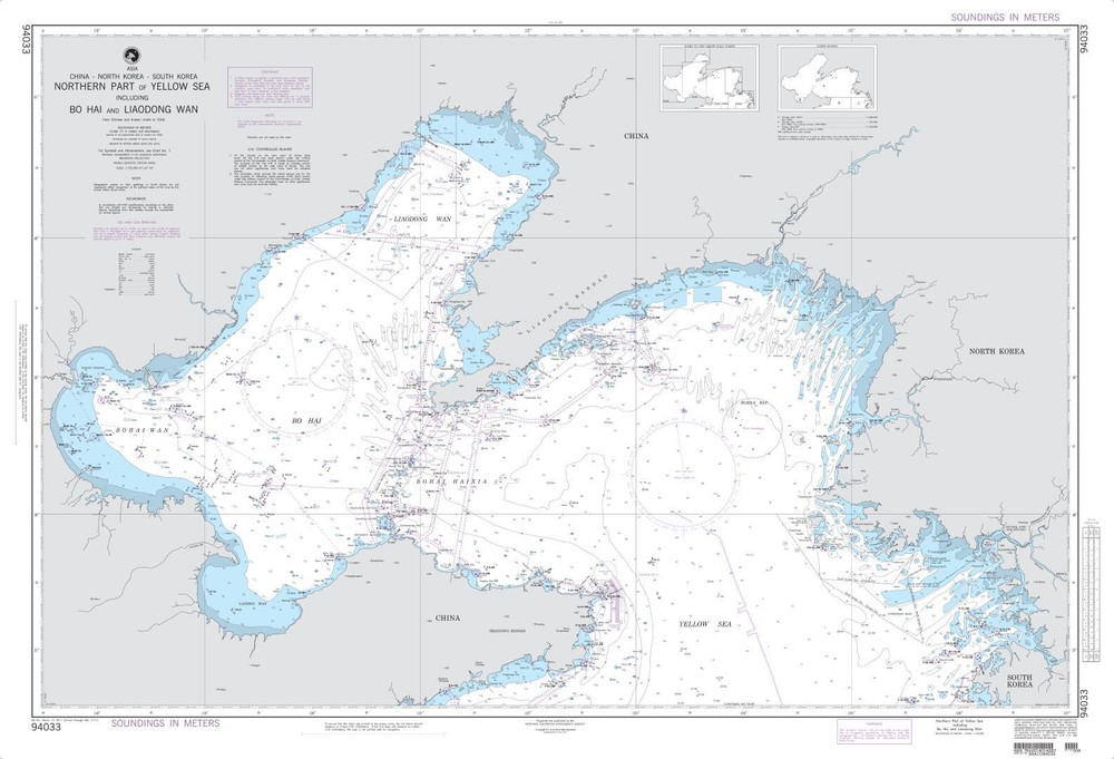 Northern Part of Yellow Sea | NGA Chart 94033
