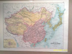 Antique Map. EMPIRES OF CHINA and JAPAN. Bartholomew. c1909.