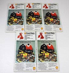 SHELL Road Maps No 1, 2 5, 6, 7 Scotland Southern Eastern Northern England