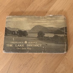 Ordnance Survey Map The Lake District One Inch Cloth 1948
