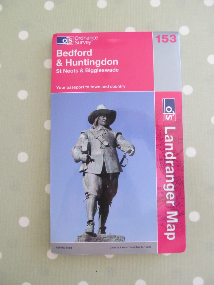 OS LANDRANGER MAP 153 BEDFORD & HUNTINGDON ORDNANCE SURVEY