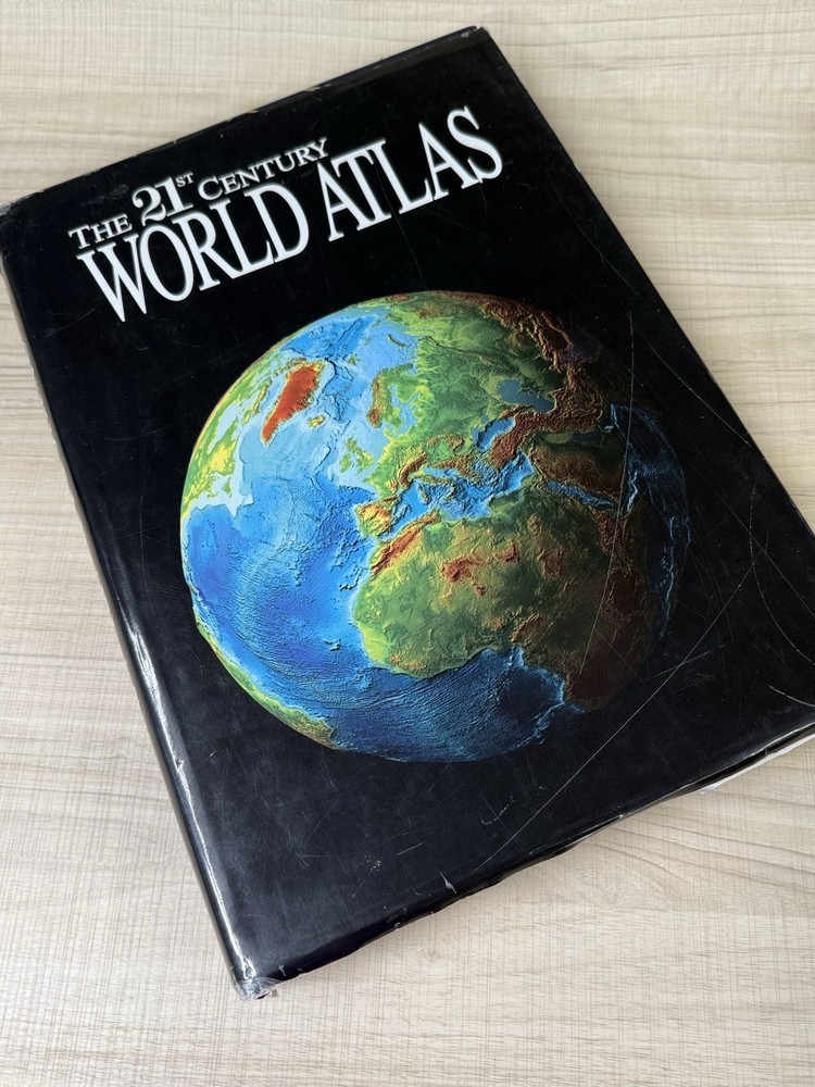 The 21st Century World Atlas (1998, Hardcover, Deluxe)