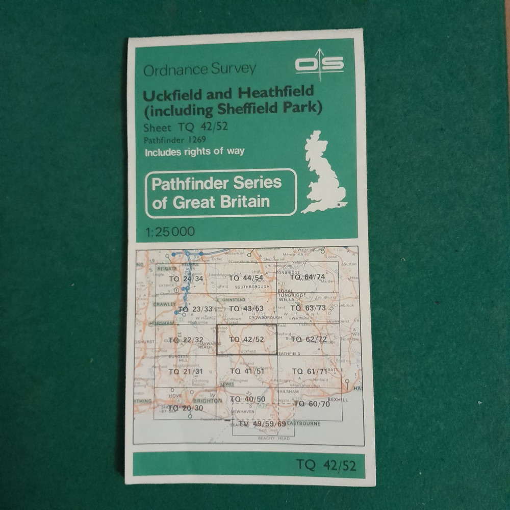 OS PATHFINDER SHEET TQ 42/52 UCKFIELD AND HEATHFIELD WALKERS MAP 1:25 000