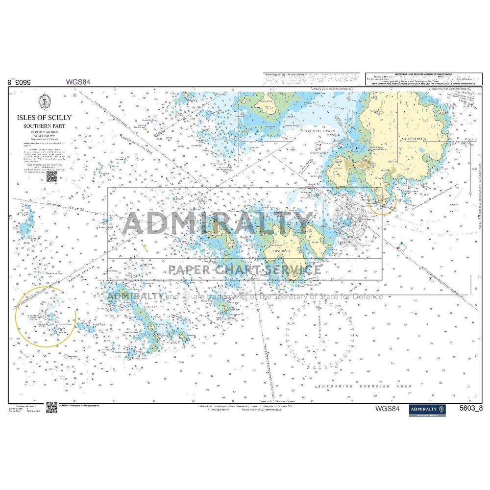 Admiralty Small Craft Chart 5603_8: Isles of Scilly – Southern Part