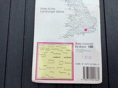 OS Ordnance Survey Landranger Map 186 Aldershot, Guildford. & area – 1984