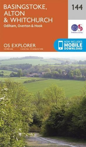 OS Explorer Map (144) Basingstoke, Alton and Whitchurch by Ordnance Survey Book
