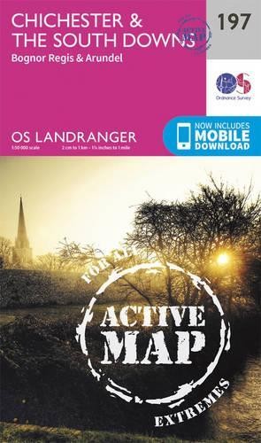 Chichester & the South Downs (Map) OS Landranger Active Map