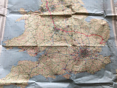 England And Wales Ordnance Survey Road Map MOD Map Used