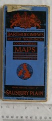 1949 Bartholomew’s Half-Inch contoured linen map No. 8 Salisbury Plain