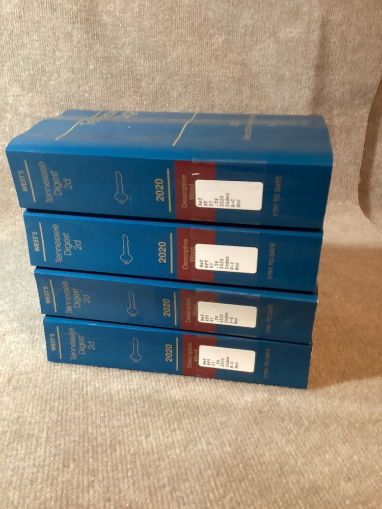 Tennessee Digest 2D Descriptive Word Index A – Z ￼2020 West’s