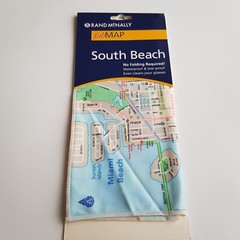 Rand McNally Miami South Beach Cloth Map USA Florida waterproof clean glasses