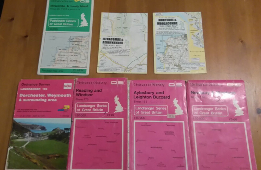 Mixed Bundle Ordnance Survey & other Maps