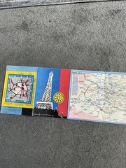 Vintage Paris Tourist Map