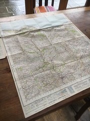 Vintage 1946 Ordnance Survey Cloth Backed Map Of Minehead # 164