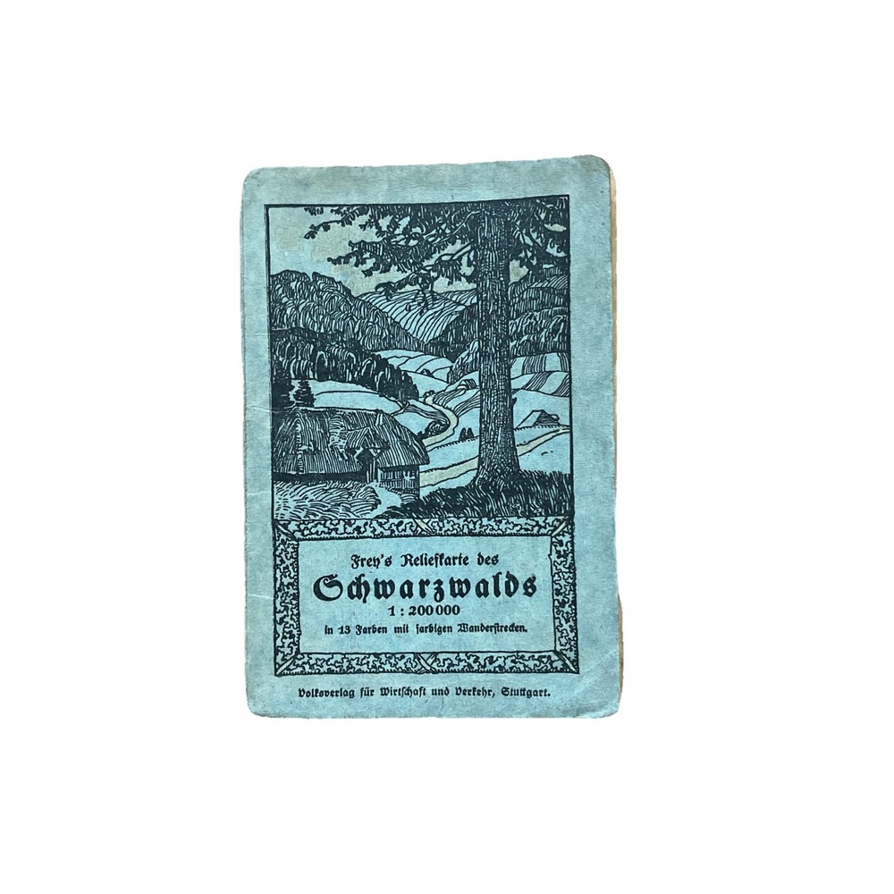 Reliefkarte des Schwarzwaldes 1:200,000 J. Frey c1930 (map of Black Forest)