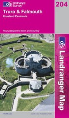 Ordnance Survey : Landranger Map 204 Truro and Falmouth, R Fast and FREE P & P
