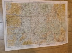 Bartholomew Shropshire Map Blue Cover 1930s Ordenance Map