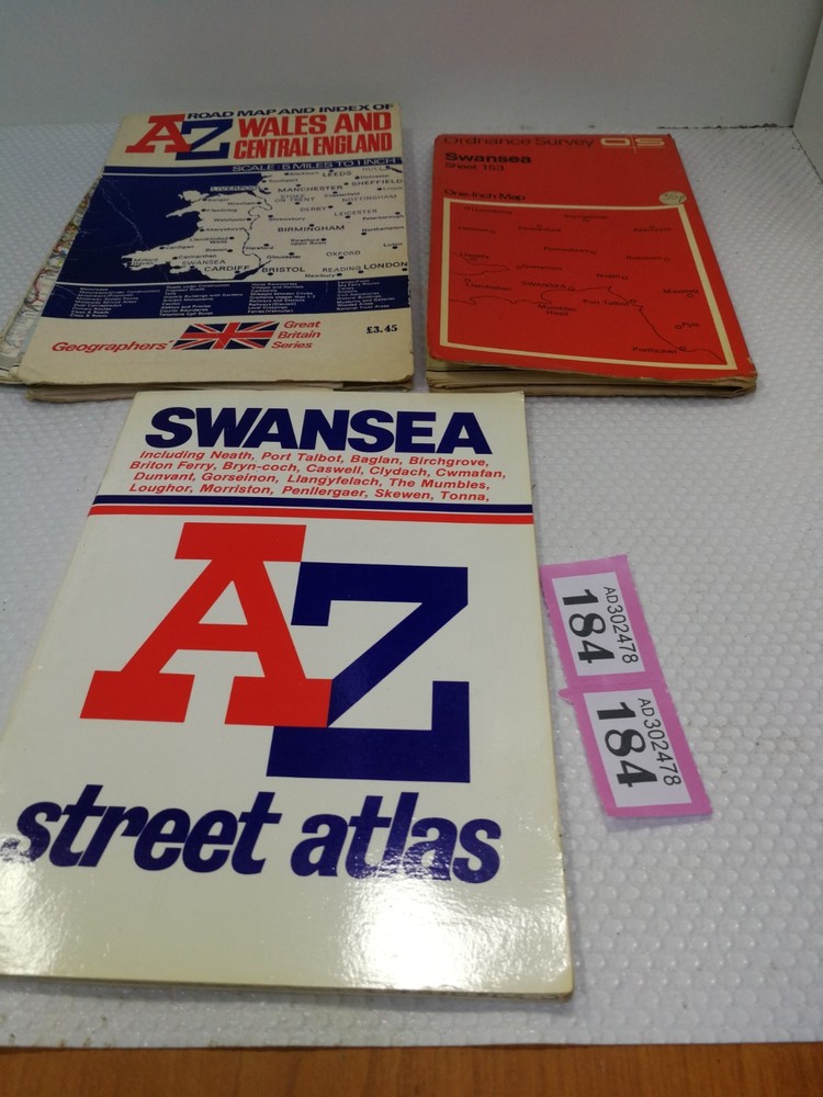 Selection of Swansea / south Wales AZ & OS maps