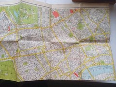 Vintage Geographers Map Of London With Postal Districts & Index To Streets