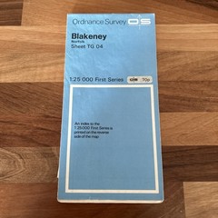 BLAKENEY – ORDNANCE SURVEY First Series 1:25,000 1955 TG04 salthouse