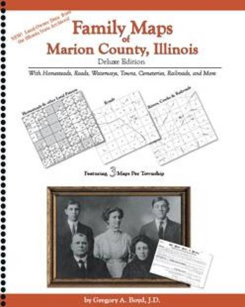 Genealogy Family Maps Cemetery Marion County, Illinois IL