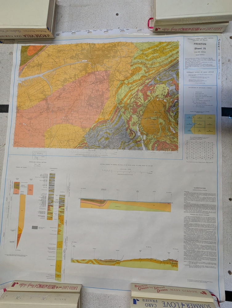 Geological Survey Map of Great Britain: Preston Solid Edition