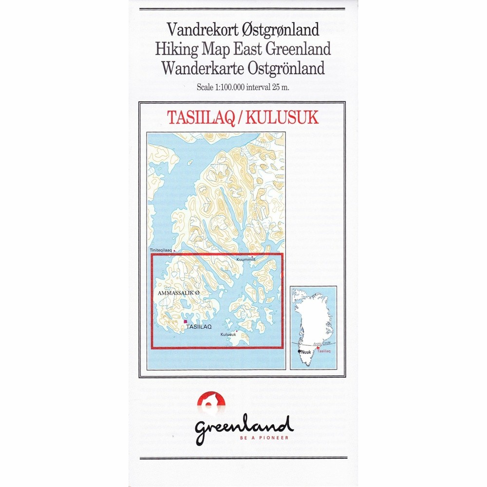 Greenland Tasiilaq/Kulusuk East Greenland Hiking Map No 06 (1:100 000)