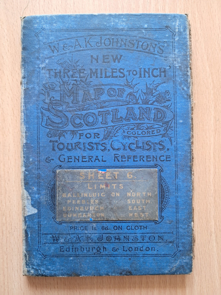 W.&A.K. Johnston’s New Map of Scotland – sheet 6 3ins to mile for tourists etc