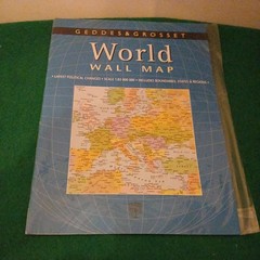 Geddes & Grosset World Wall Map 94 x 67cm