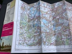 OS Ordnance Survey Landranger Map 176 West London area – 1990
