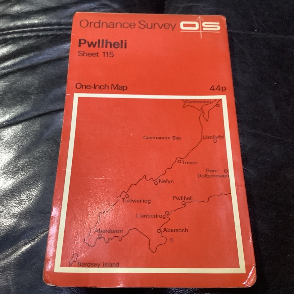 OS ONE INCH RED MAP 🗺️ SHEET 115 PWLLHELI