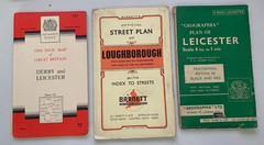 Vintage-Various 1960s maps of Leicester/Leicestershire/Loughborough VG