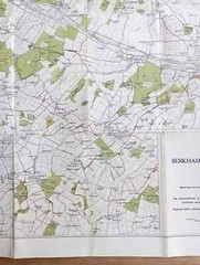 1938 Fieldpath Map of Berkhamsted, Ashridge and District Cloth Backed