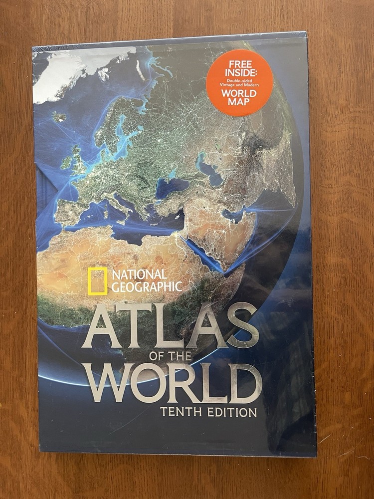 National Geographic Atlas Of The World 10th Edition Hardcover Factory Sealed