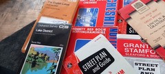 Large Box Of Vintage Etc Os And Other Maps All Around UK, See Photos