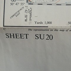 2x Vintage Ordnance Survey New Forest Maps Sheet SU20 Burley SU30 Beaulieu 2.5″