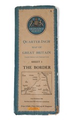 THE BORDER England Ordnance Survey Map CLOTH Sheet 1 – Quarter Inch 4th Ed 1946