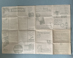 Tit-Bits ROAD MAP of England, Wales & Scotland 1930 Bartholomew Shredded Wheat