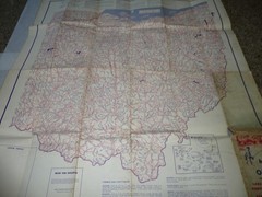 VINTAGE OHIO DIVISION OF WILDLIFE – MAPS OF OHIO – UNDATED – FREE SHIPPING