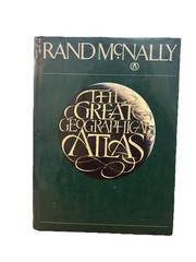 Rand McNally The Great Geographical Atlas 1982 Large Hardcover W Dust Jacket