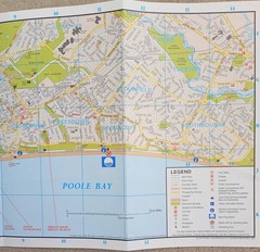 Bournemouth Street Maps x 3, Published by Tourism Department/Services 1990/92/97