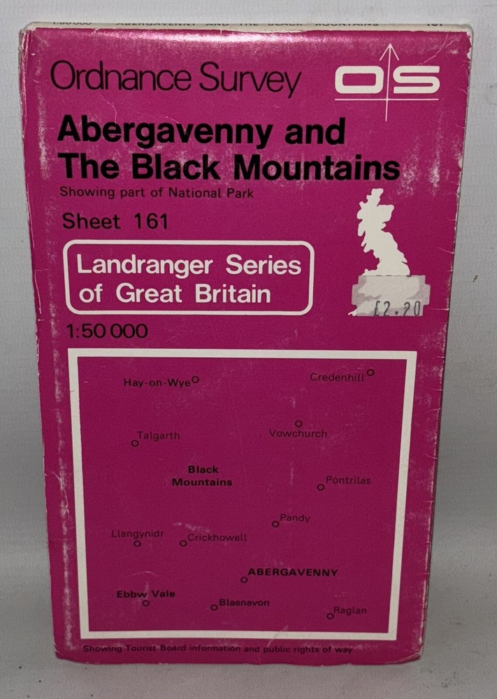 Ordnance Survey Landranger Map – Abergavenny & The Black Mountains – Sheet 161