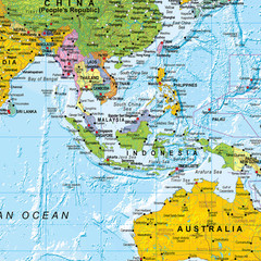 Medium World 1:40m, Political Wall Map, Medium Sized Poster of the World