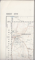 Ordnance Survey 1:25,000 First Series Map Sheet ST 99 Kemble