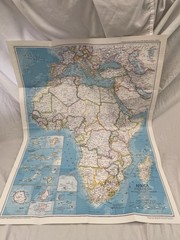 Vintage National Geographic Map Africa It’s Political Development February 1980
