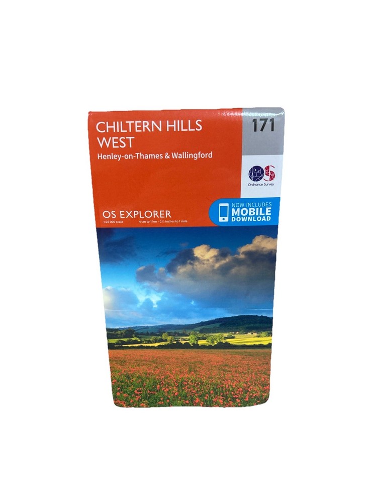 Chiltern Hills West Henley on Thames 171 Explorer Map Ordnance Survey