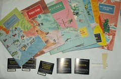 American Geographical Society Around The World Booklets Set 6 w/Stickers 1957-59