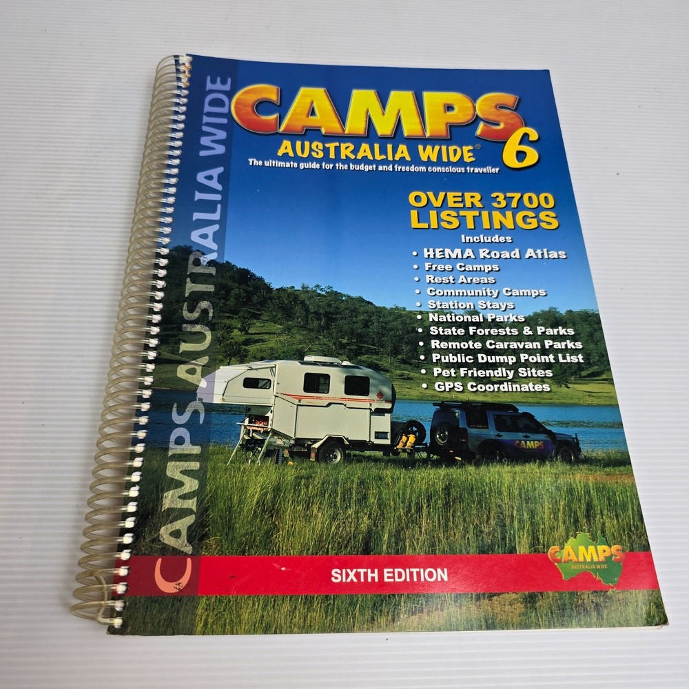Camps Australia Wide 6 Sixth Edition (Spiral Bound) Over 3700 Listings